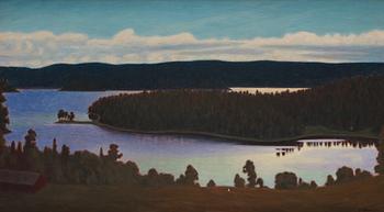 Hilding Werner, Twilight landscape, Glafsfjorden.