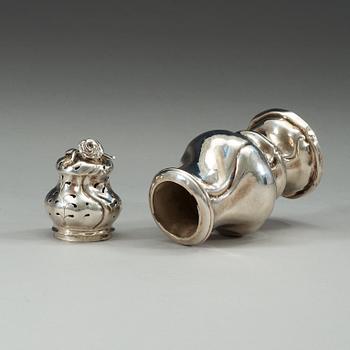 A Baltic 18th century silver sugar-caster, makers mark of Jacob Johann Öhrmann (1775-1816), Reval.
