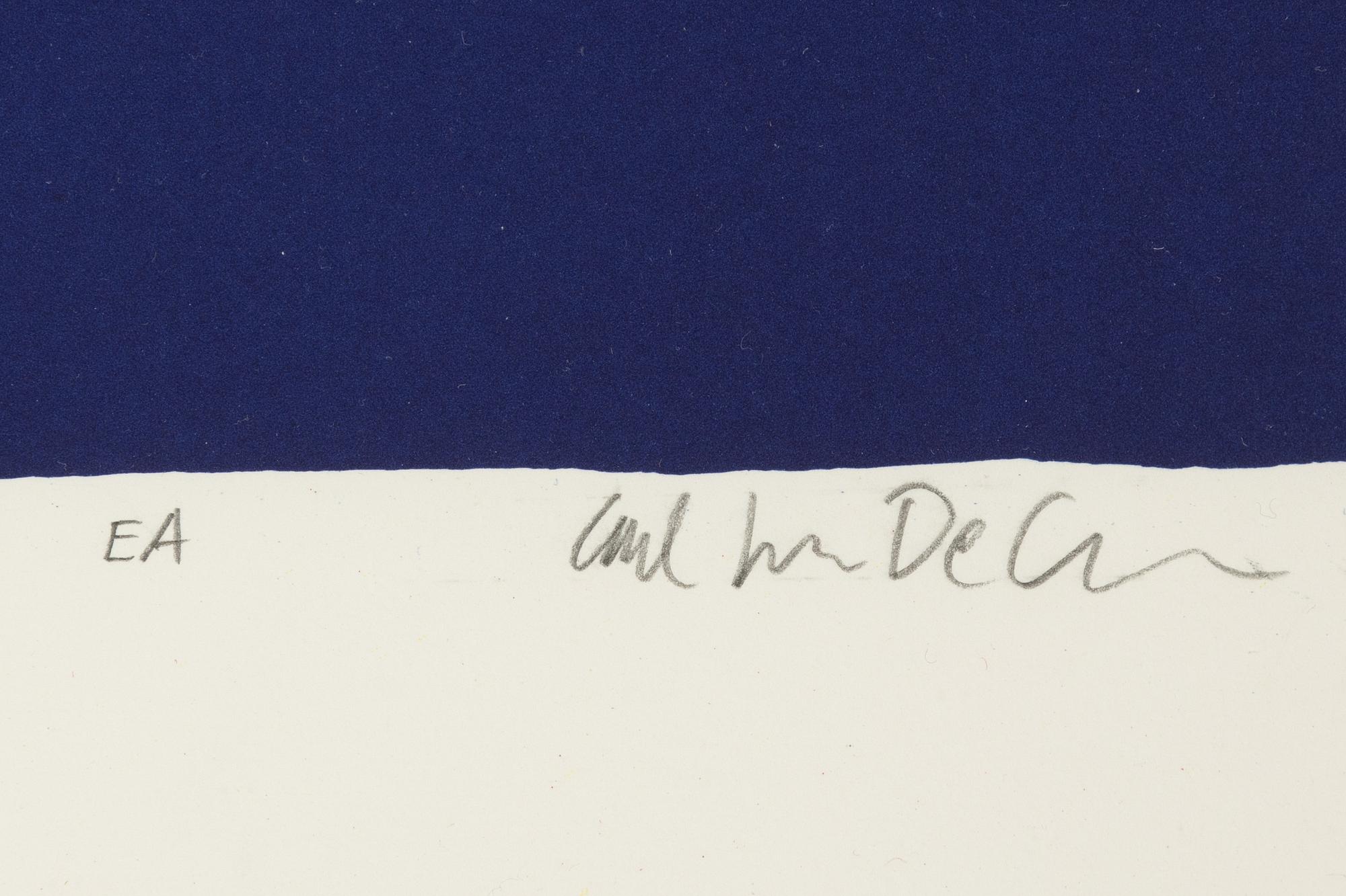 Carl Johan De Geer, lithograph in colours, signed EA.