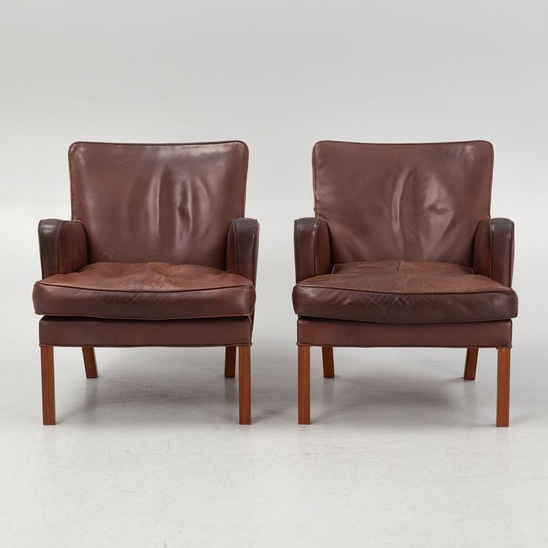 Kaare Klint, a pair of model '5313' armchairs, Rud. Rasmussen, Denmark.