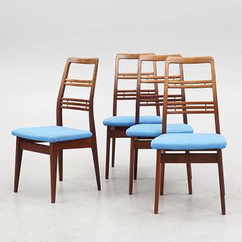 Svante Skogh, a set of four 'Rosetto' chairs, Abrhamssons Möbelfabrik AB, Smålands Taberg, 1950's/60's.