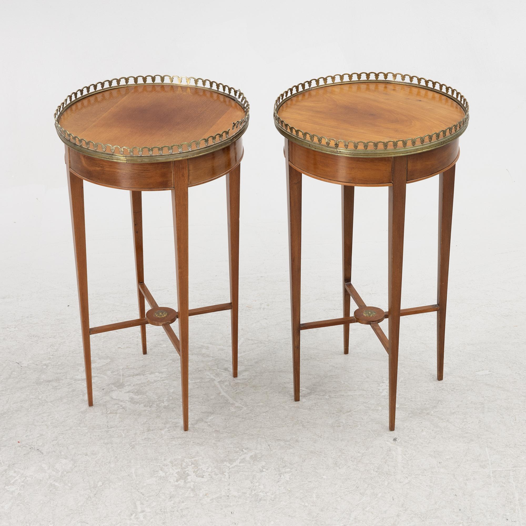 A pair of Gustavian style side tables, Sweden, around 1900.