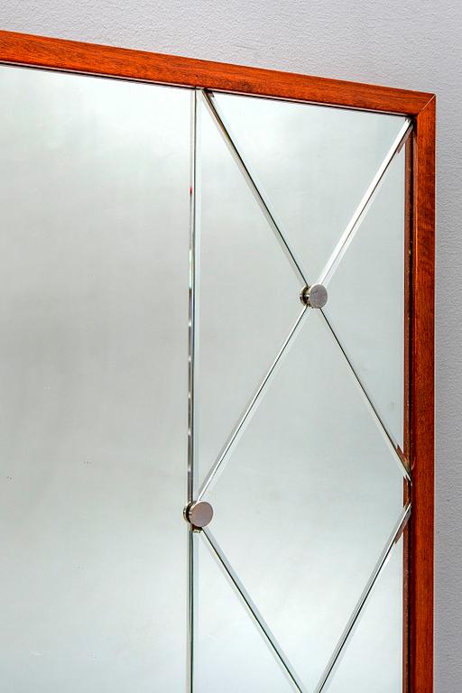 A G&T Hovmanstorp 1950/60s mahogany mirror.