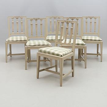 STOLAR, 6 st, gustaviansk stil, 1900-talets andra hälft.