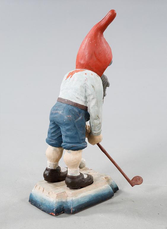 A golf playing elf, second half of the 20th century.