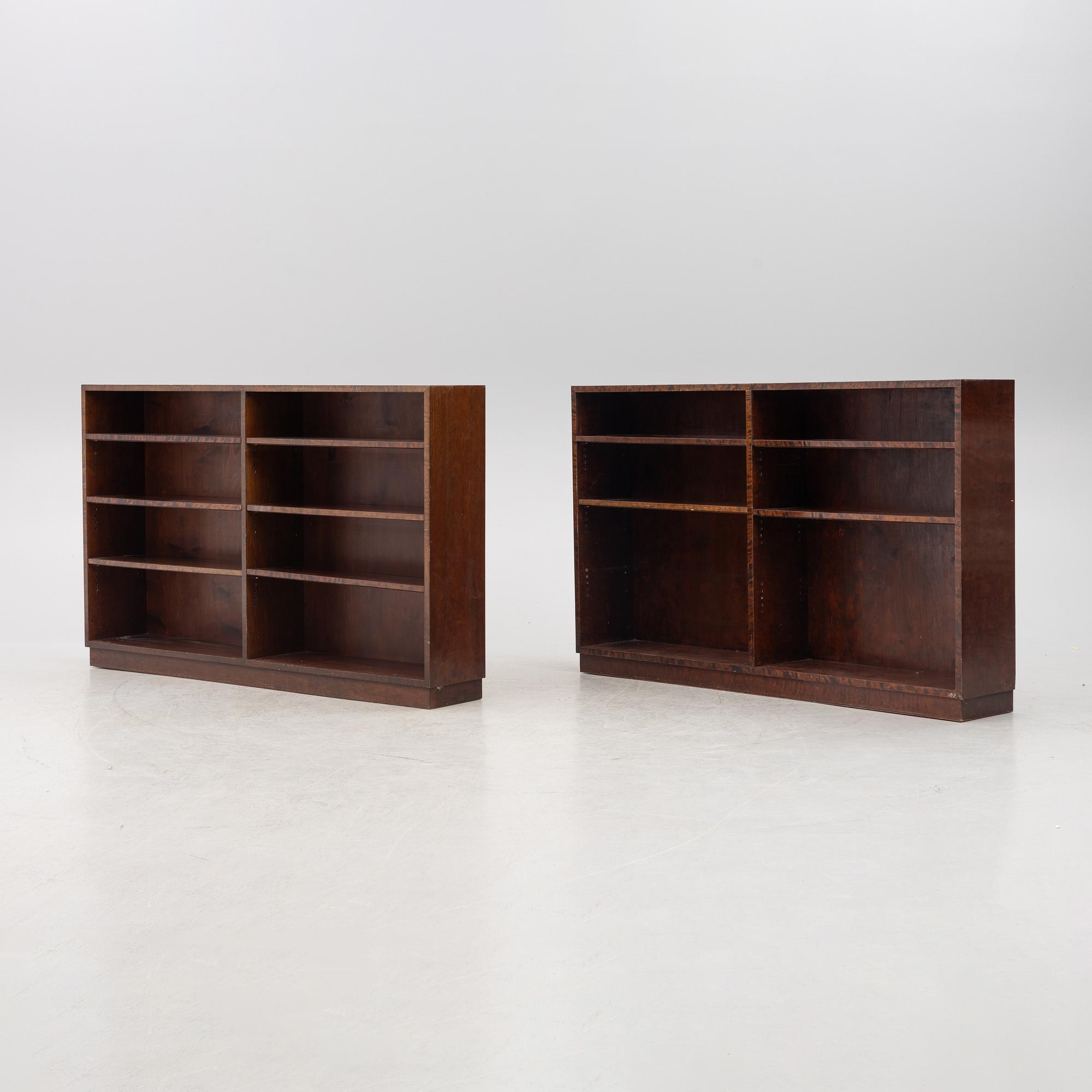A pair of bookcases, 1930s.