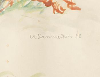 ULRIK SAMUELSSON, akvarell, signerad och daterad -58.