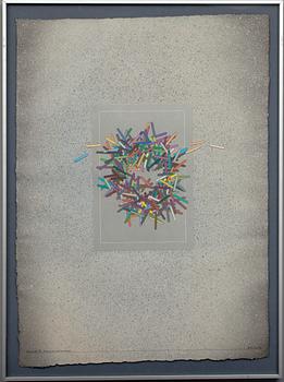 BECK & JUNG (HOLGER BÄCKSTRÖM & BO LJUNGBERG),  computer ink plot handcolored, signerad och daterad 1983.