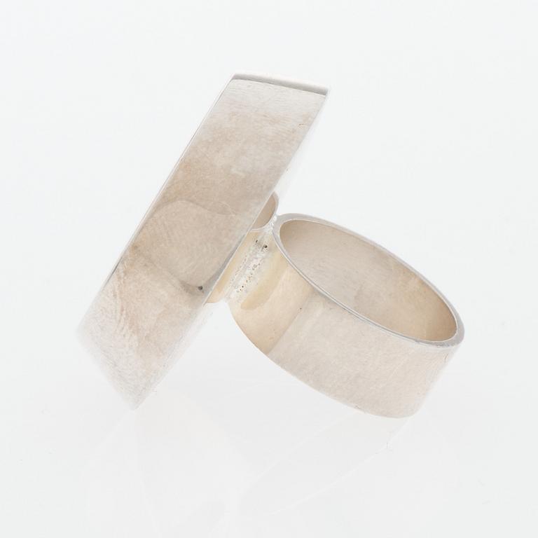 RING, silver. Pekka Piekäinen, Auran Kultaseppä, Åbo 1973.