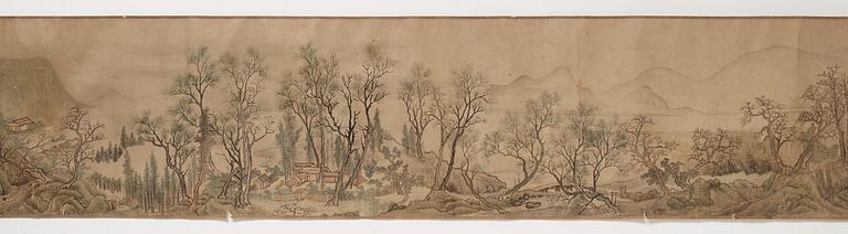 Yun Shouping (Nantian), attributed to, A Chinese scroll painting, attributed to Yun Shouping,  惲壽平; 1633 – 1690).