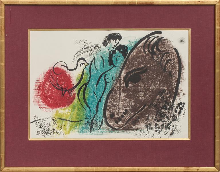 MARC CHAGALL, färglitografi, ej signerad, utförd 1952.