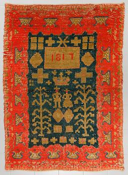 A wedding cover, dated 1817, 200 x 145 cm.