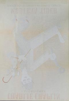 Léo Kouper, a vintage movie poster, 'Moderna tider (Modern Times)', 1954.