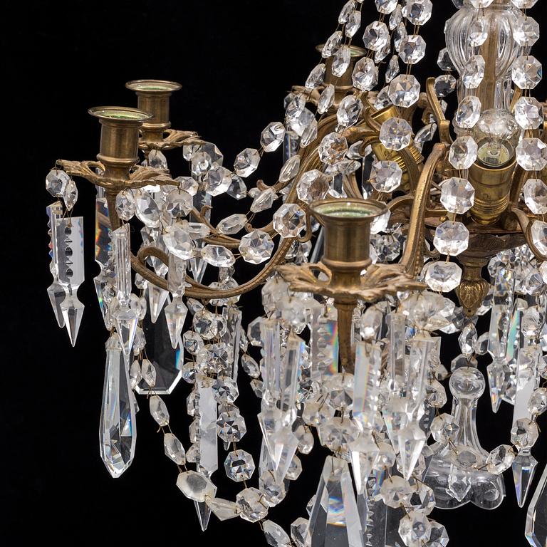 A CHANDELIER, ca 1900.