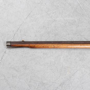 A Swedish percussion rifle, 19th Century.
