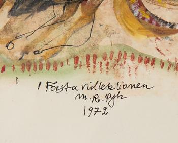 Madeleine Pyk, mixed media, signed and dated 1972.
