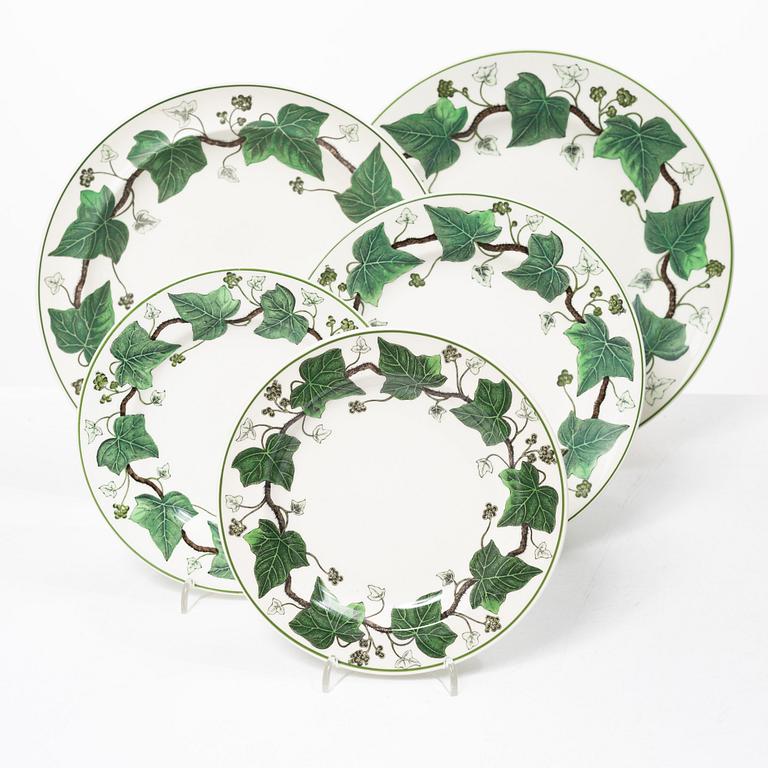 55 'Napoleon Ivy' stoneware plates, Wedgwood.