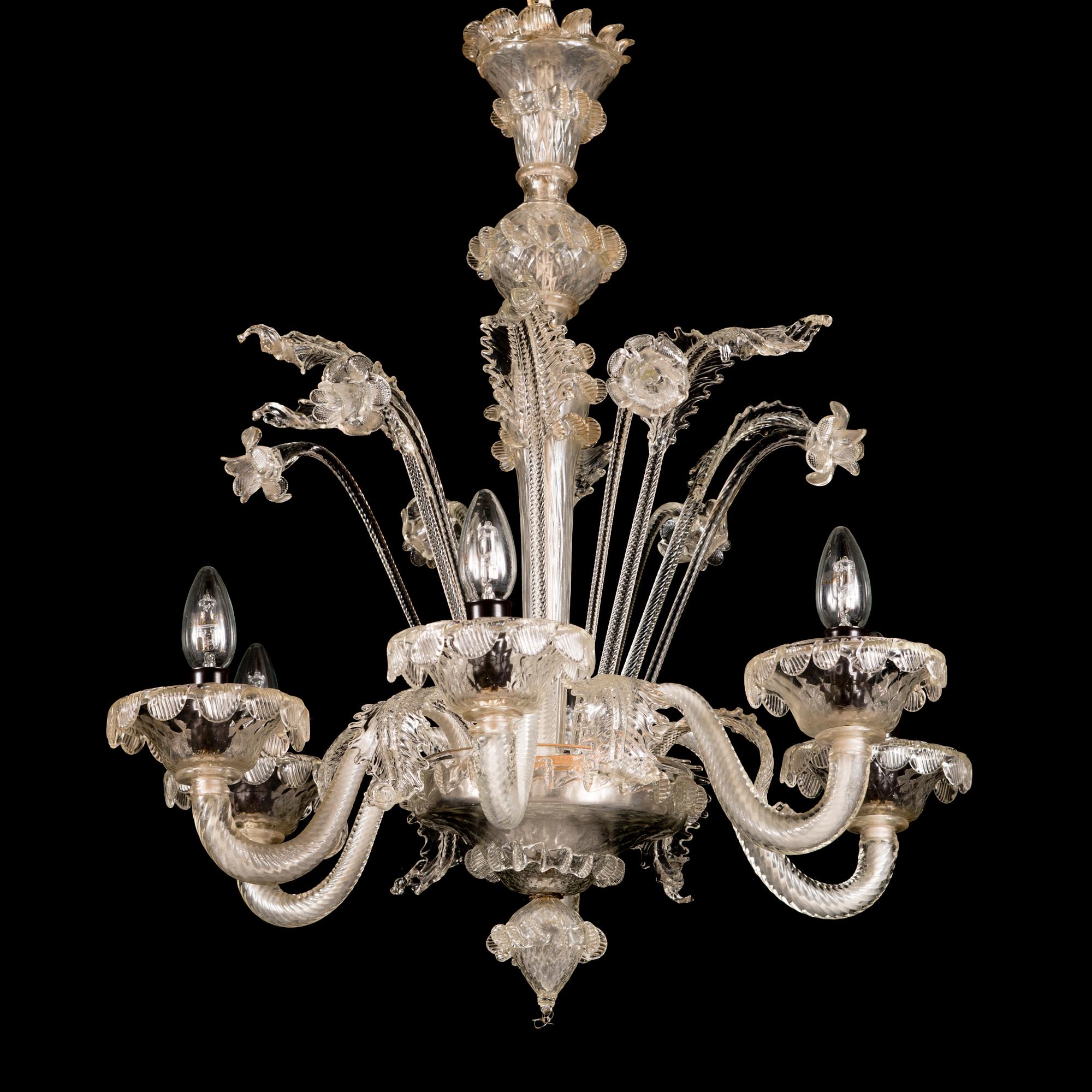 A mid-20th Century Murano glass chandelier.