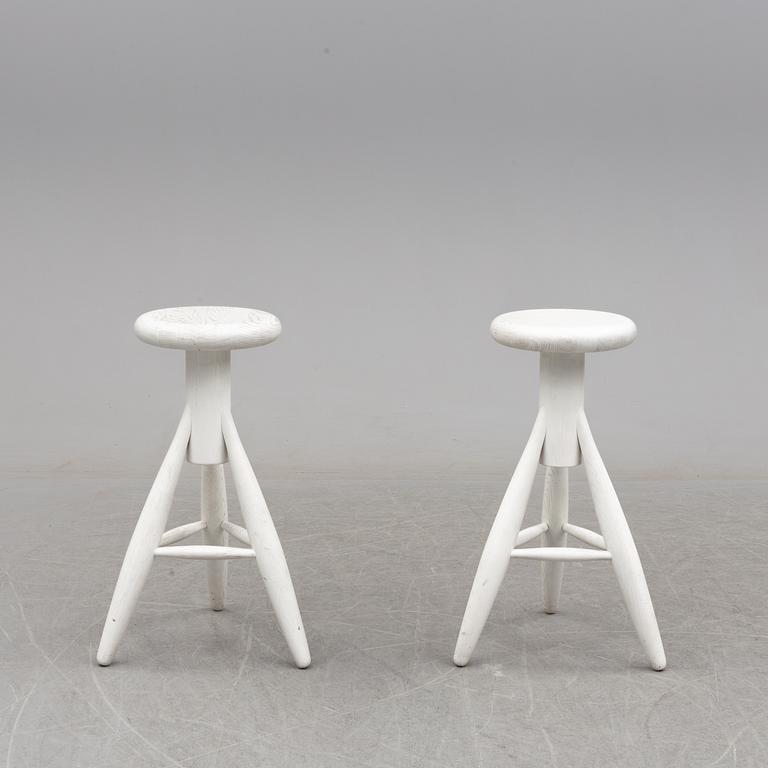 EERO AARNIO, a pair of 'Rocket' bar stools, from Artek, designed 1995.