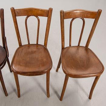 A set of four  early 1900s chairs.