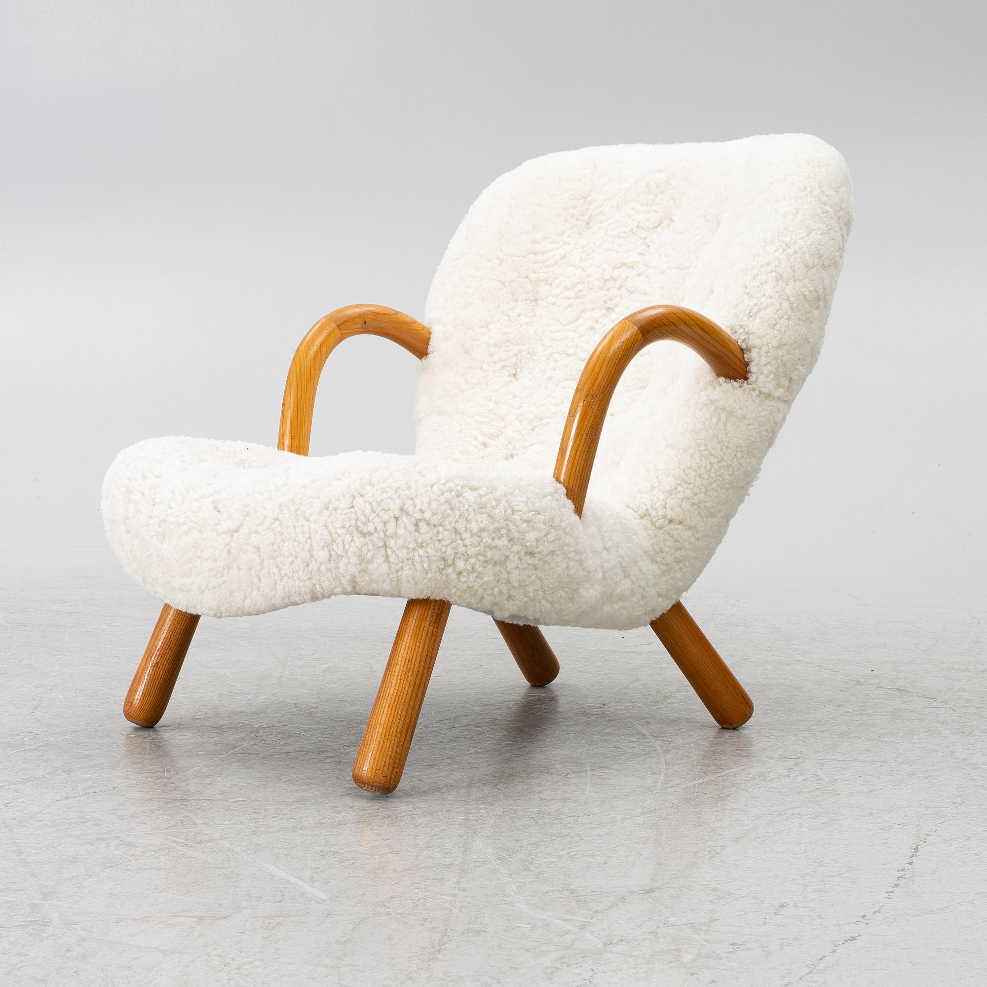 Scandinavian Modern, fåtölj, "Clam chair", 1940-50-tal.