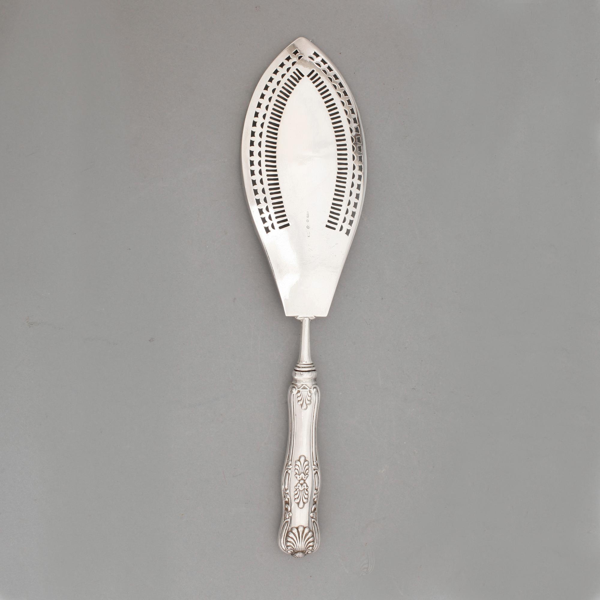 FISKSPADE, silver, "Engelsk Snäck", Per Zethelius, Stockholm, 1809. Vikt ca 155 gram.
