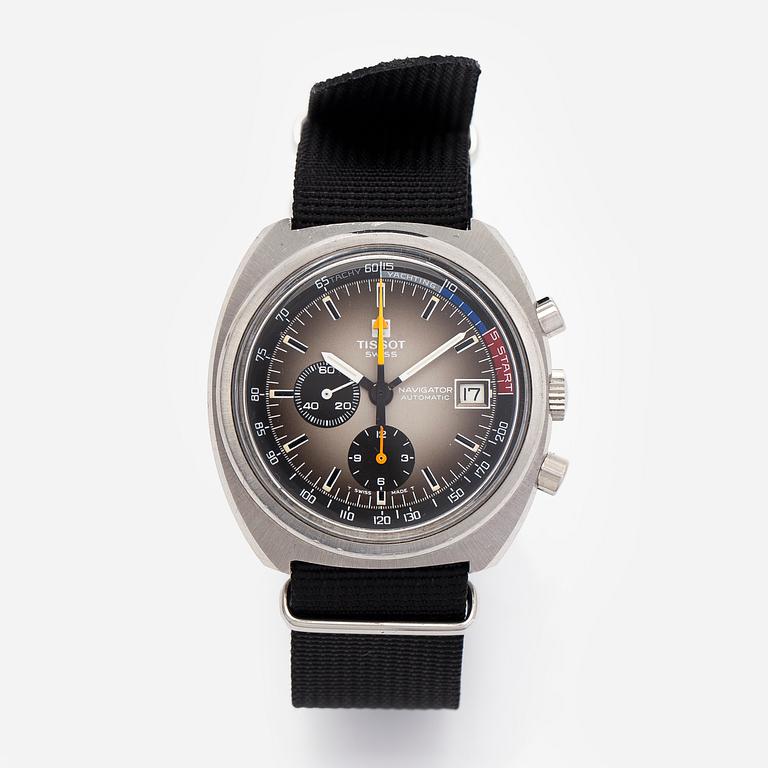 Tissot, Navigator, chronograph, wristwatch, 43 mm.
