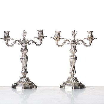 A pair of Louis XV mid 18th century candelabra.
