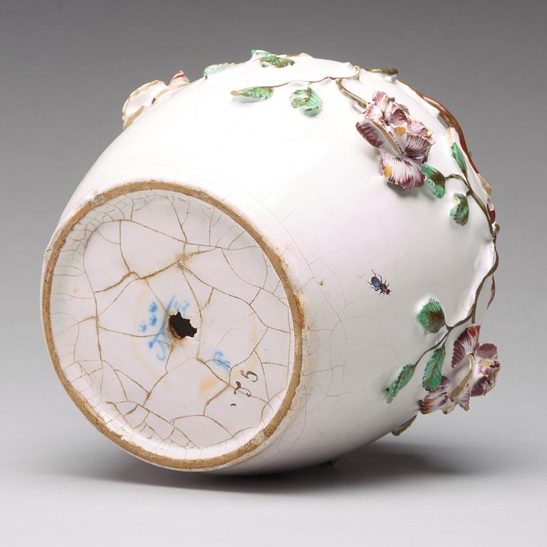 A Swedish faience jar, Marieberg, 18th Century.