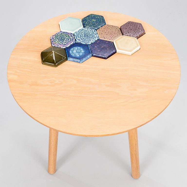 HEINI RIITAHUHTA, tea table, 'Hexagon tea table', exhibition object. Signed 2013.