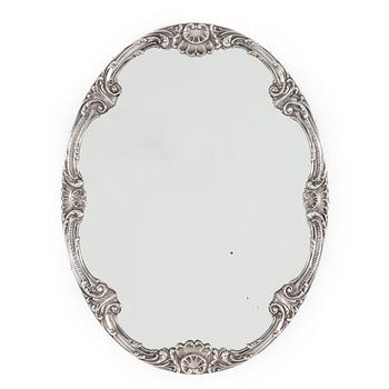 BORDSPLATEAU, rokokostil, sterling silver, Peru, 1900-tal. Total vikt 3,22 kg.