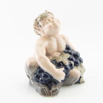 Vilhelm Walldorff, figurine Faun Royal Copenhagen porcelain.