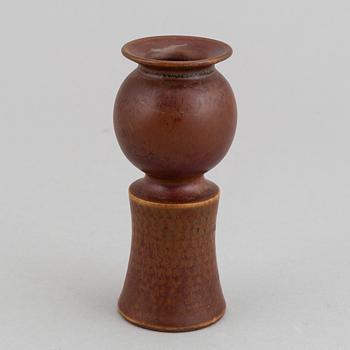 Stig Lindberg, a set of two stoneware vases and a bowl, Gustavsberg studio, Sweden 1960, 1968 and 1958-59.