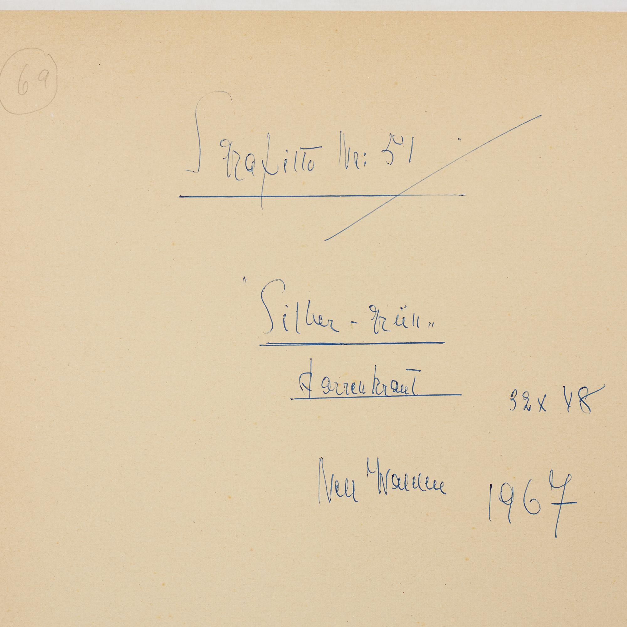 NELL WALDEN, mixed media on paper, signed and dated -67.