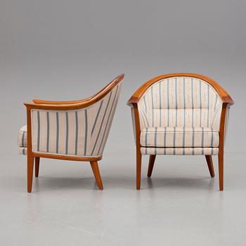FÅTÖLJER, ett par, Bertil Fridhagen, Bröderna Andersson, 1950-/60-tal.