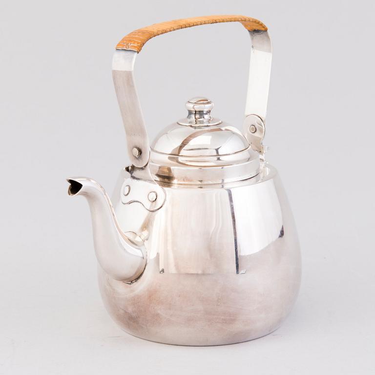 A silver coffeepot, mark of Auran Kultaseppä oy, Turku Finland 1959.