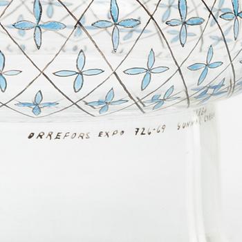 Gunnar Cyrén, a glass cup, "Carl XII", Orrefors, Sweden.