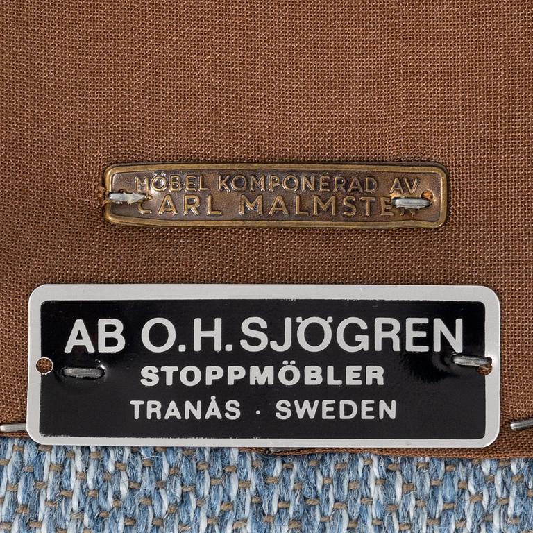 Carl Malmsten, fåtöljer, ett par. "Samsas". O.H. Sjögren, Tranås., 1900-talets andra hälft.