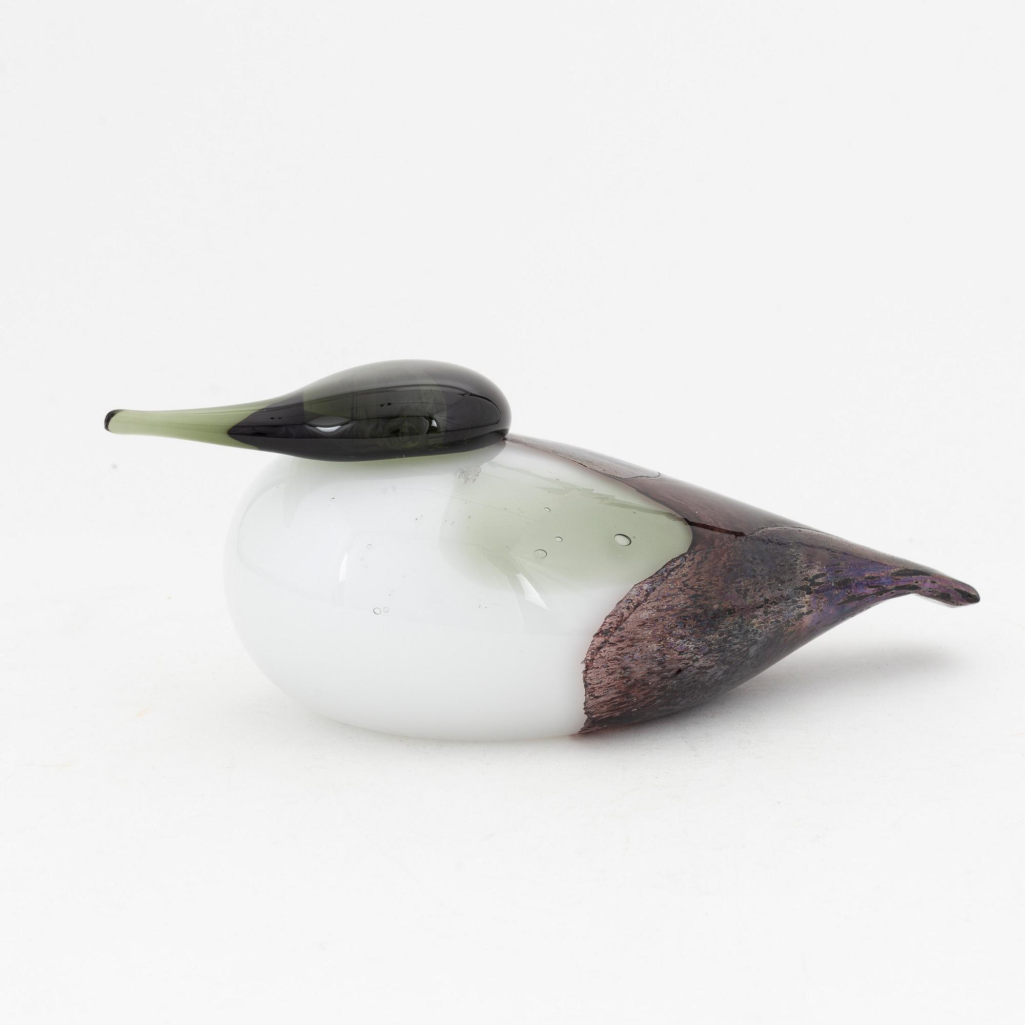 Oiva Toikka, a glass bird, Nuutajärvi Notsjö, signed.