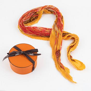 Hermès, scarf, plisserad, "Jardin Creole detail".