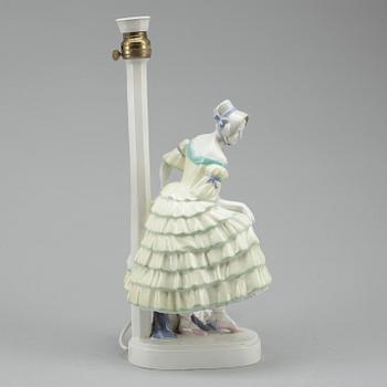 BORDSLAMPA, porslin, Rudolph Podany, Keramos, Österrike, 1930-/40-tal.