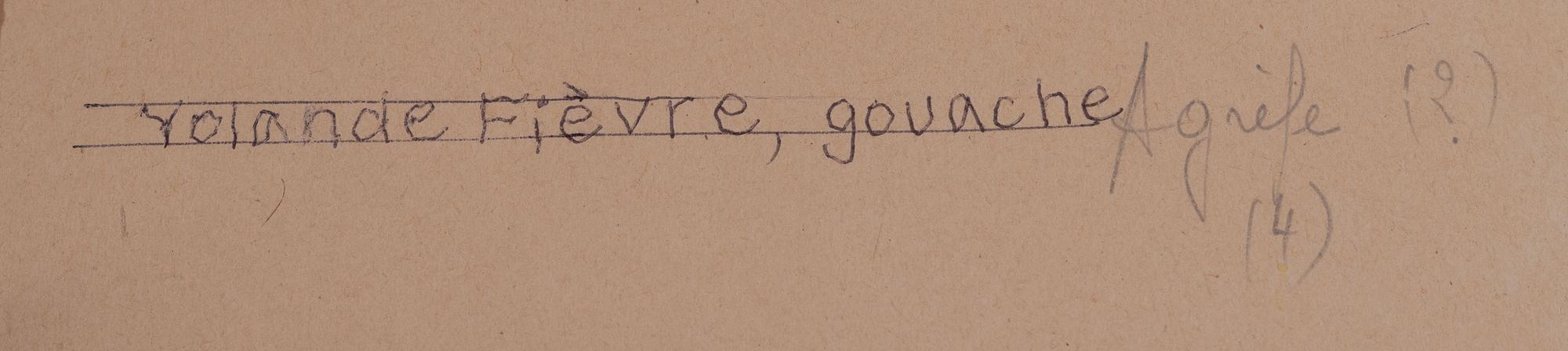 Yolande Fièvre, Untitled.