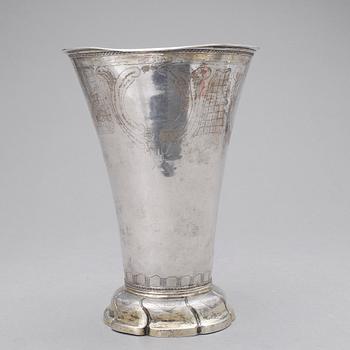 BÄGARE, silver Carl Fredrik Seseman, Arboga 1791. Vikt 486 gr.