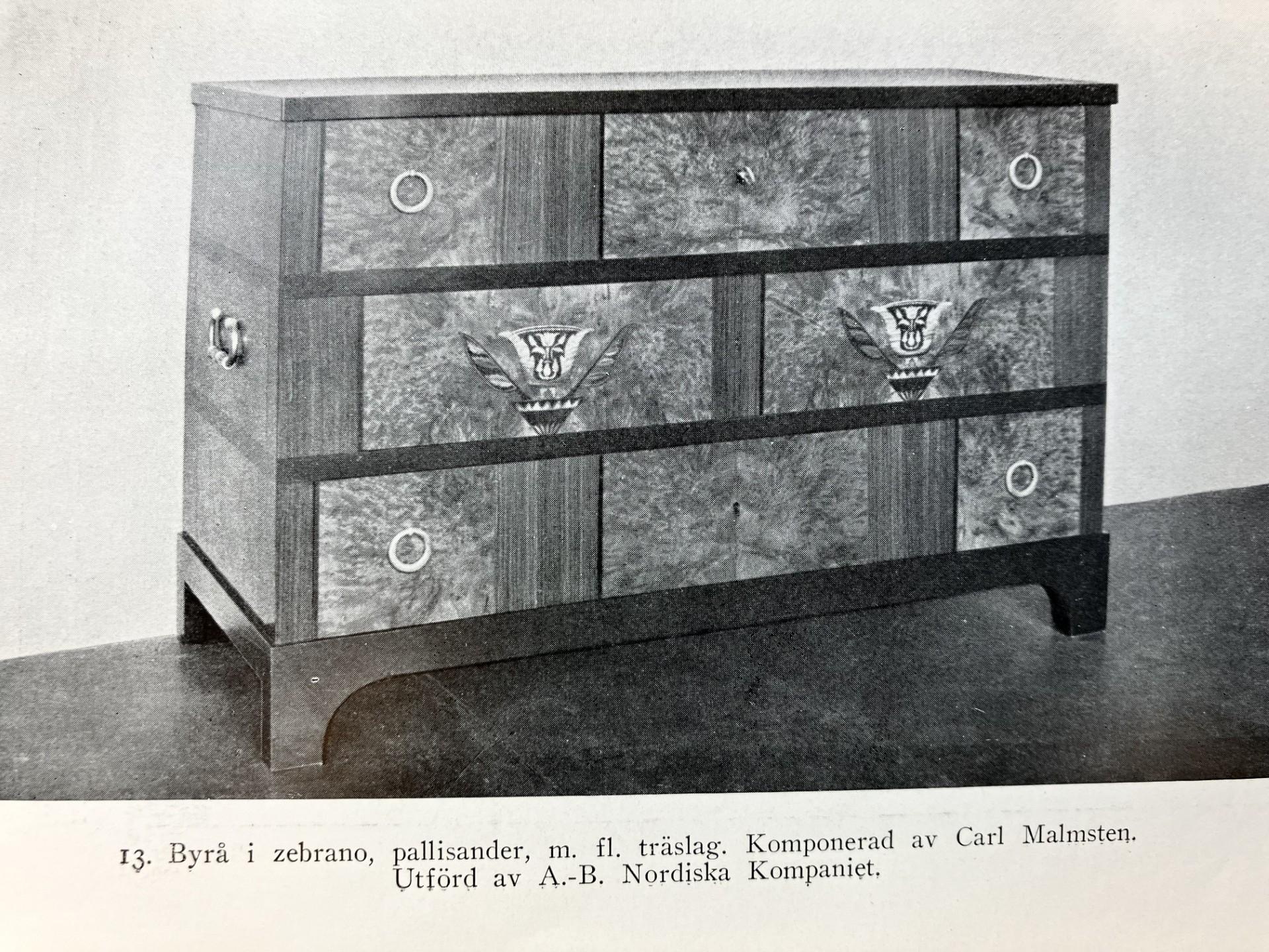 Carl Malmsten, byrå, variant av "Tulipanaros", Stockholm, 1930-tal.