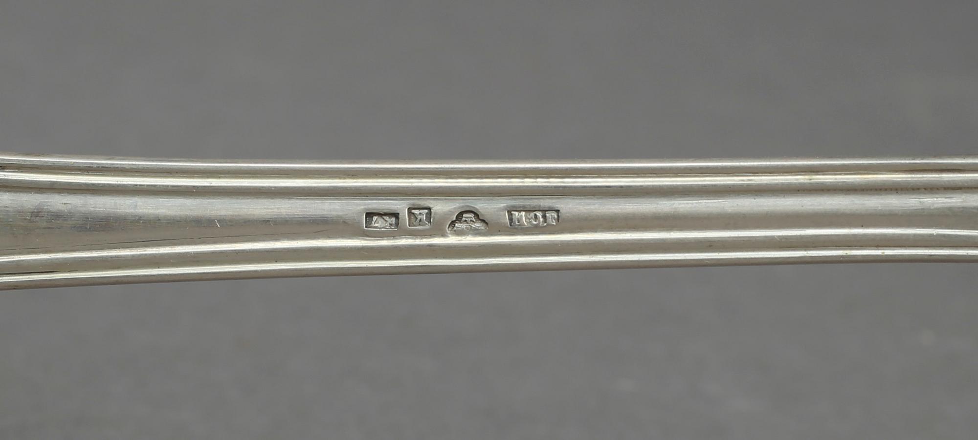 BESTICK I ETUI, 12 delar, JG Hentzell, Kalmar, 1912. Totalvikt 648 gram.