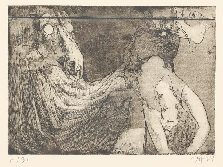 HORST JANSSEN, etsning, sign o numr 7/30.