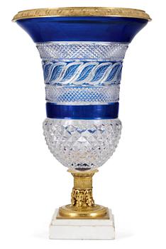 1369. A Russian glass vase, 19th century and later. Alterations and additions.