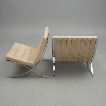 FÅTÖLJER, ett par, "Barcelona", Mies van der Rohe, 1960-tal.