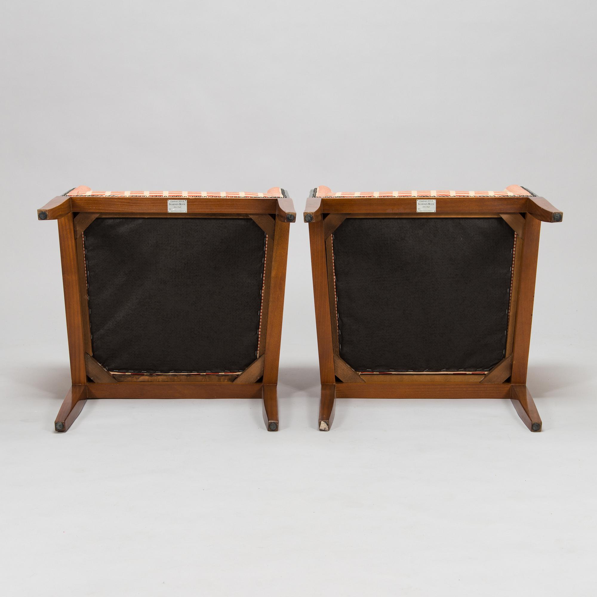 Eliel Saarinen, a late 20th-century 5-piece 'Saarinen house' furniture suite, Adelta oy, Finland.