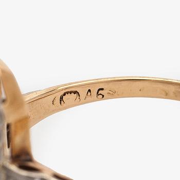 Ring, brilliant-cut diamond, 14K gold.